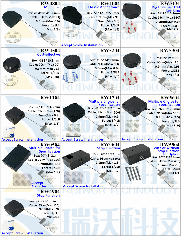 RW0004 Series Rectangular Sticky Metal Plate