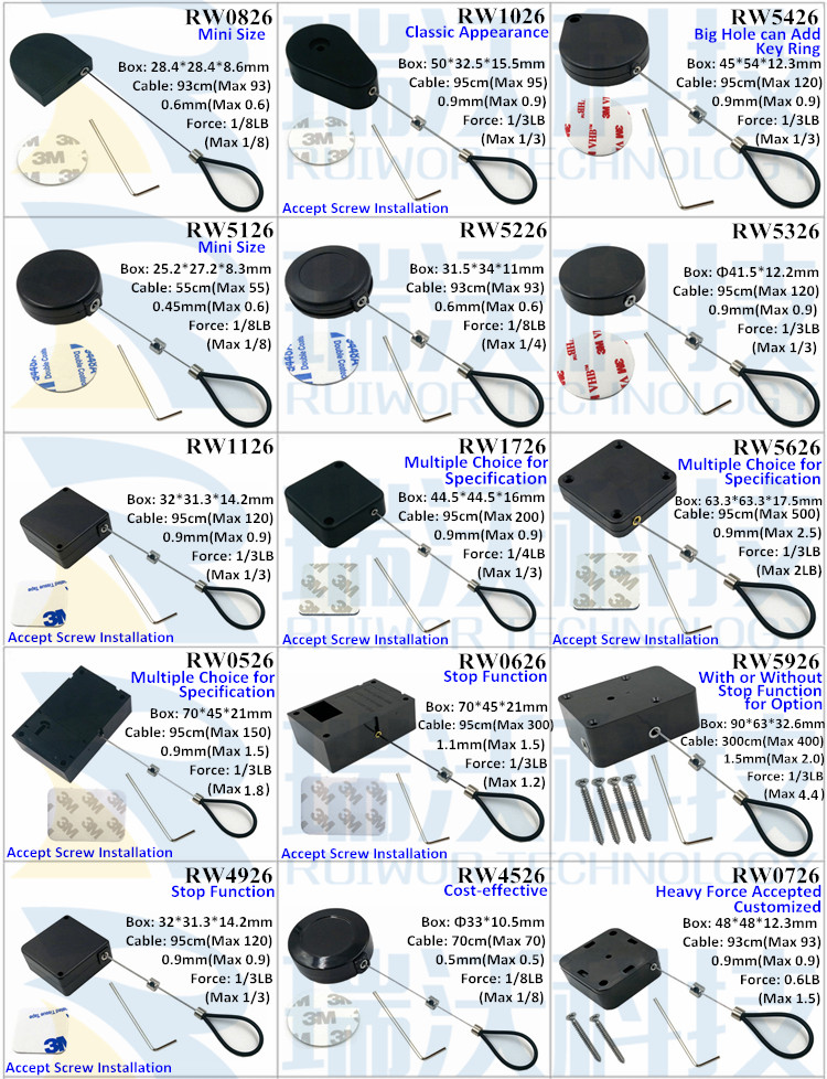 RW0026 Series Size Adjustable Lasso Loop with Metallic Lock and Coated Silicone Hose