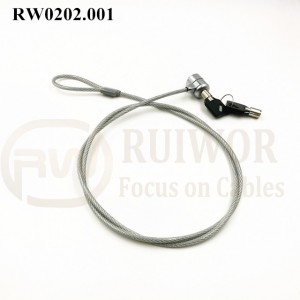 2020 Good Quality Safety Cable Lock -
 RW0202.001 unique & one-to-one correspondence Metal key Laptop anti theft cable lock – Ruiwor