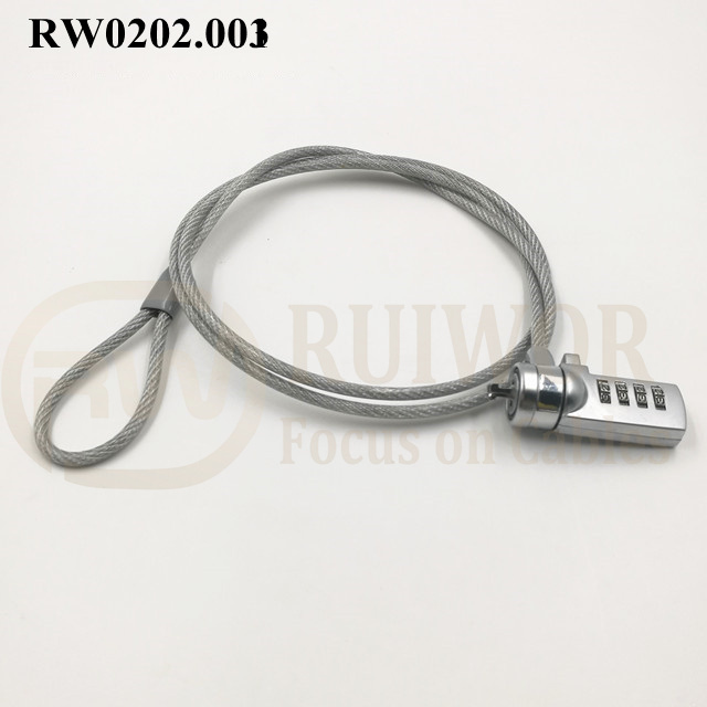 Factory Cheap Hot Laptop Wire Lock - RW0202.003 laptop safety code lock computer security tether password cable Security Lock Cable For Tablet – Ruiwor