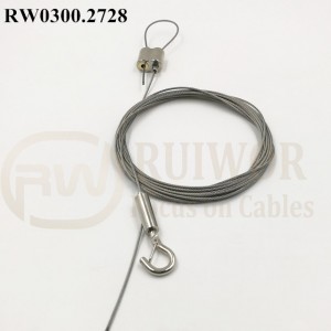 High Quality Remote Control Security Cable -
 RW0300.2728 Ceiling cable fixing with adjustable hook Kit includes screw-on ceiling fixing & one adjustable hook 5 meters cable – Ruiwor