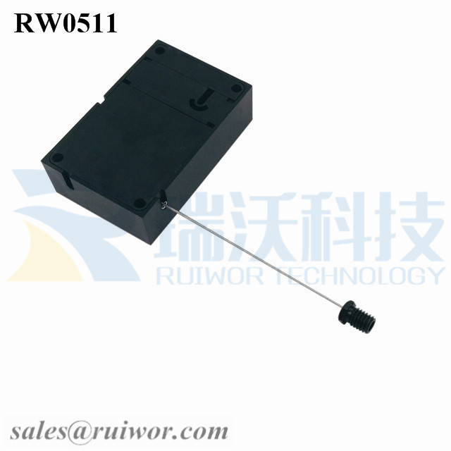 RW0511 Cuboid Anti Theft Pull Box with M6x8MM or M8x8MM or Customized Flat Head Screw Cable End Used for Product Positioning