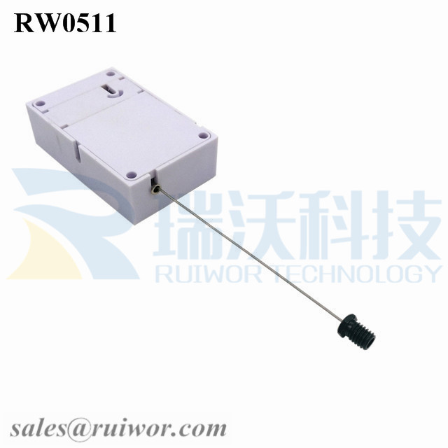 RW0511 Cuboid Anti Theft Pull Box with M6x8MM or M8x8MM or Customized Flat Head Screw Cable End Used for Product Positioning