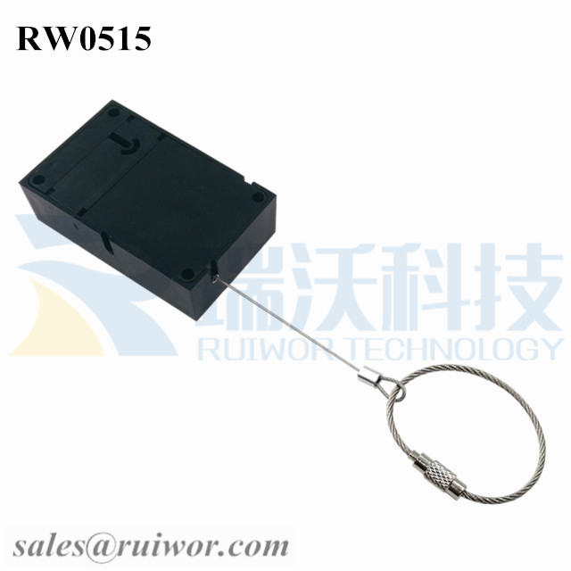 RW0515 Cuboid Anti Theft Pull Box With Size Customizable Wire Rope Ring Catch