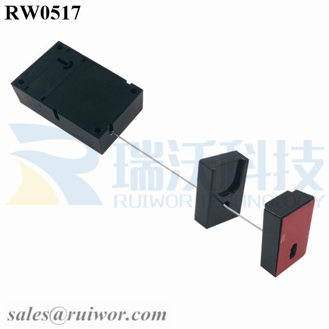 RW0517-Anti-Theft-Pull-Box-Black-Exit-B-With-Rectangle-Magnetic-Clasps-Holder-End