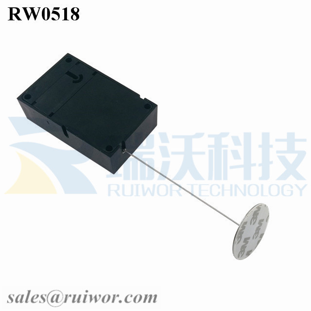 RW0518 Cuboid Anti Theft Pull Box with Dia 38mm Circular Sticky metal Plate Factory Wholesale Security Solution