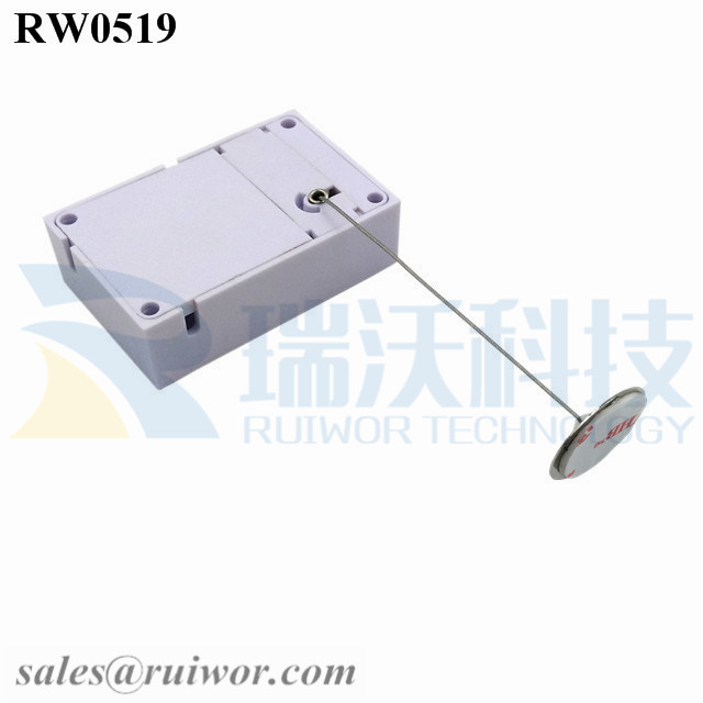 RW0519 Cuboid Anti Theft Pull Box with Dia 22mm Circular Sticky metal Plate Used in Consumer Electronics Store