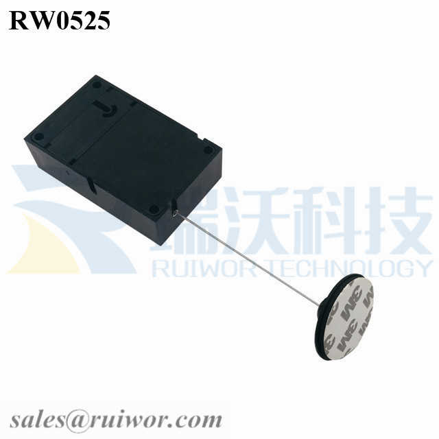 factory low price Extendable Keychain -
 RW0525 Cuboid Anti Theft Pull Box with Dia 38mm Circular Adhesive Plastic Plate Connector – Ruiwor