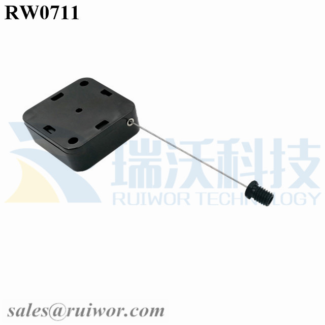 RW0711 Square Retractable Cable Plus M6x8MM /M8x8MM or Customized Flat Head Screw Cable End