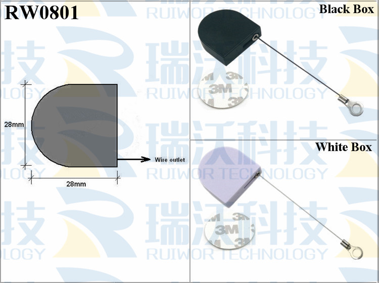 RW0801 Security Pull Box specifications (cable exit details, box size details)