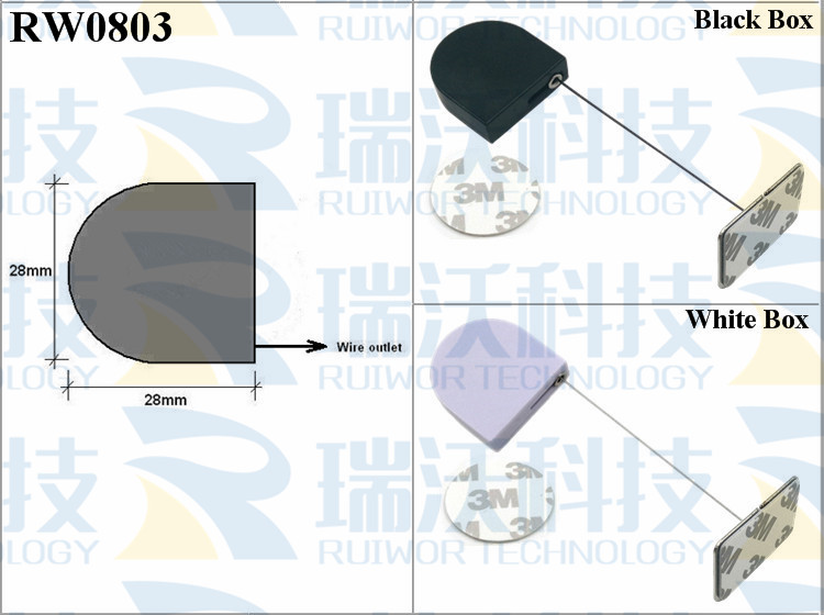 RW0803 Security Pull Box specifications (cable exit details, box size details)