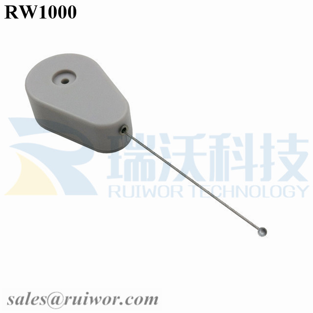 RW1000 Drop-shaped Retractable Security Tether with Connectors for Several Product Positioning Display