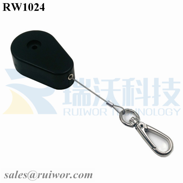 Big discounting Anti Theft Retractable Cable -
 RW1024 Drop-shaped Retractable Security Tether Plus Key Hook as Tidy Positioned Tool Security Tether – Ruiwor