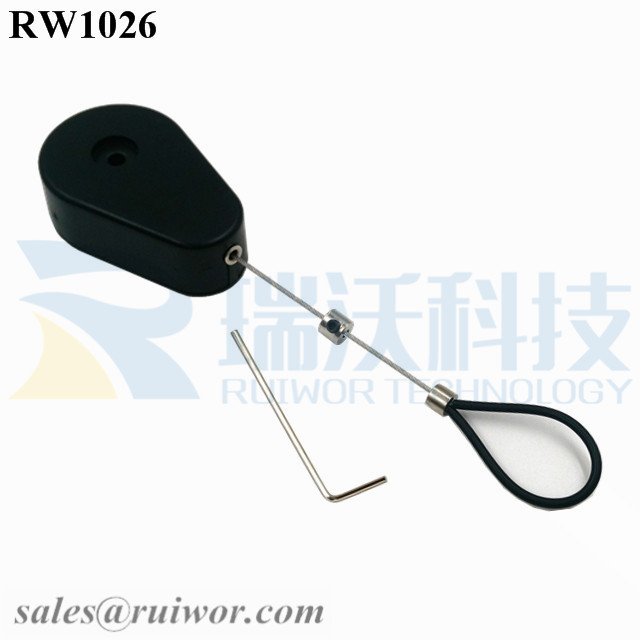 Hot sale Factory Retail Security Recoiler -
 RW1026 Drop-shaped Retractable Security Tether Plus Adjustable Stainless Steel Wire Loop Coated Silicone Hose – Ruiwor