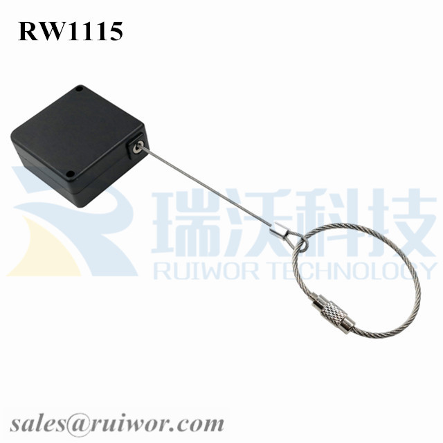 Low price for Key Bak Retractable Key Chain -
 RW1115 Square Retail Security Tether Plus Wire Rope Ring Catch – Ruiwor