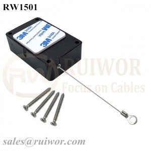 RW1501 Cuboid Multifunctional Retractable Cable with Ring Terminal Inner Hole 3mm 4mm 5mm for Option