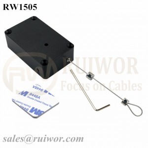 RW1505 Cuboid Multifunctional Retractable Cable with Adjustalbe Lasso Loop End by small Lock and Allen Key