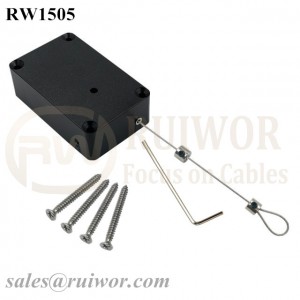 RW1505 Cuboid Multifunctional Retractable Cable with Adjustalbe Lasso Loop End by small Lock and Allen Key