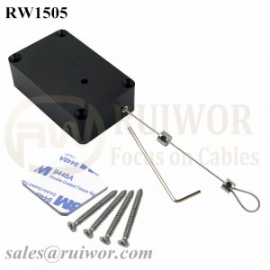 RW1505 Cuboid Multifunctional Retractable Cable with Adjustalbe Lasso Loop End by small Lock and Allen Key