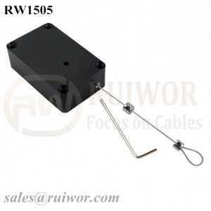 RW1505 Cuboid Multifunctional Retractable Cable with Adjustalbe Lasso Loop End by small Lock and Allen Key