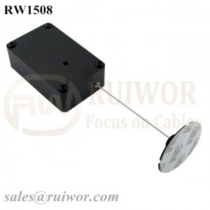 RW1508 Cuboid Multifunctional Retractable Cable with Dia 38mm Circular Sticky Flexible ABS Plate Used in Radian Surface Products