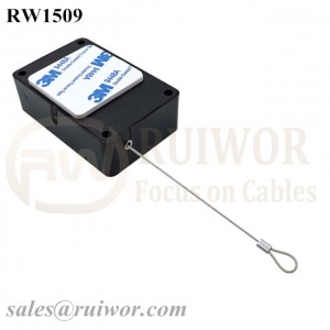 RW1509 Cuboid Multifunctional Retractable Cable with Size Customizable and Fixed Loop End for Retail Product Display Protection