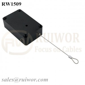 RW1509 Cuboid Multifunctional Retractable Cable with Size Customizable and Fixed Loop End for Retail Product Display Protection