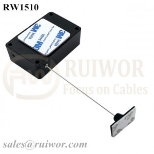 RW1510 Cuboid Multifunctional Retractable Cable with 25X15mm Rectangular Adhesive ABS Plate Used in Consumer Electronics Products Stores