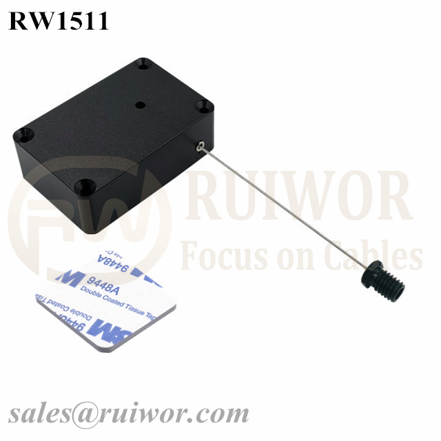 RW1511 Cuboid Multifunctional Retractable Cable with M6x8MM or M8x8MM or Customized Flat Head Screw Cable End Used for Product Positioning Featured Image
