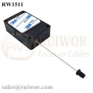 RW1511 Cuboid Multifunctional Retractable Cable with M6x8MM or M8x8MM or Customized Flat Head Screw Cable End Used for Product Positioning