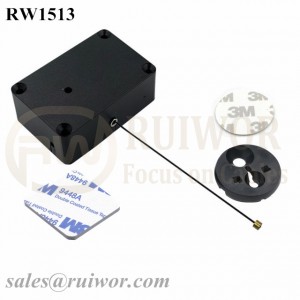 RW1513 Cuboid Multifunctional Retractable Cable with Dia 30MMx5.5MM Circular Adhesive ABS Block