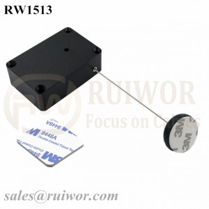 RW1513 Cuboid Multifunctional Retractable Cable with Dia 30MMx5.5MM Circular Adhesive ABS Block