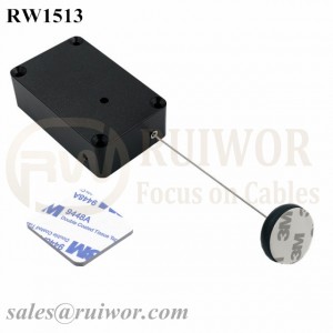 RW1513 Cuboid Multifunctional Retractable Cable with Dia 30MMx5.5MM Circular Adhesive ABS Block