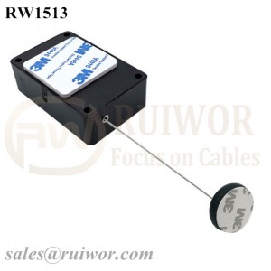 RW1513 Cuboid Multifunctional Retractable Cable with Dia 30MMx5.5MM Circular Adhesive ABS Block