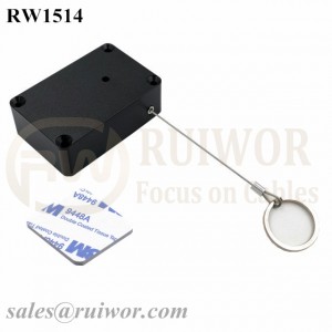 RW1514 Cuboid Multifunctional Retractable Cable with Demountable Key Ring for Retail Product Positioning