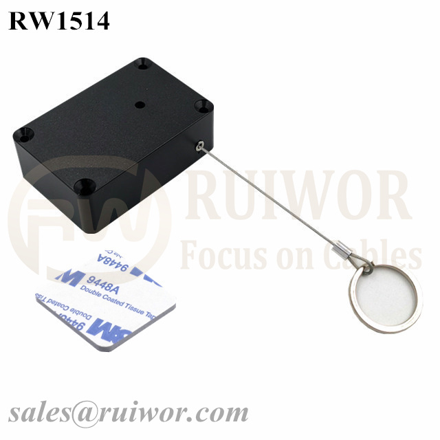 Top Quality Retractable Key Chain Holder -
 RW1514 Cuboid Multifunctional Retractable Cable with Demountable Key Ring for Retail Product Positioning – Ruiwor