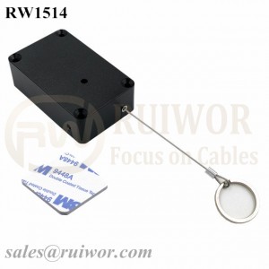 RW1514 Cuboid Multifunctional Retractable Cable with Demountable Key Ring for Retail Product Positioning