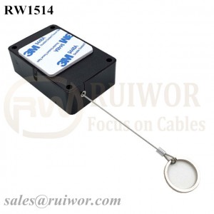 RW1514 Cuboid Multifunctional Retractable Cable with Demountable Key Ring for Retail Product Positioning