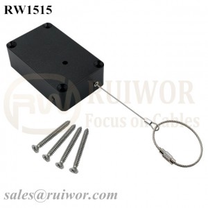 RW1515 Cuboid Multifunctional Retractable Cable With Size Customizable Wire Rope Ring Catch