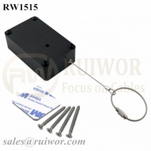 RW1515 Cuboid Multifunctional Retractable Cable With Size Customizable Wire Rope Ring Catch