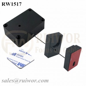 RW1517 Cuboid Multifunctional Retractable Cable with Magnetic Clasps Holder End for Mobile Phone Retail Security Display