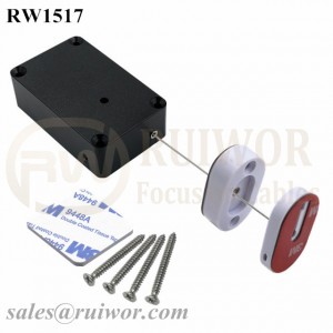 RW1517 Cuboid Multifunctional Retractable Cable with Magnetic Clasps Holder End for Mobile Phone Retail Security Display