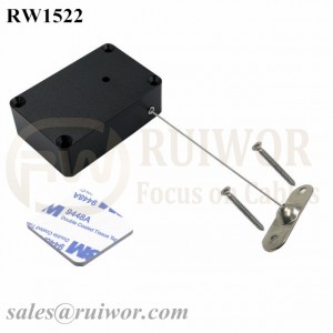 RW1522 Cuboid Multifunctional Retractable Cable with 10x31MM Two Screw Perforated Oval Metal Plate Connector Installed by Screw
