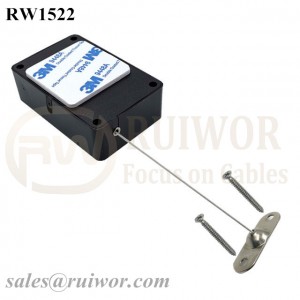 RW1522 Cuboid Multifunctional Retractable Cable with 10x31MM Two Screw Perforated Oval Metal Plate Connector Installed by Screw