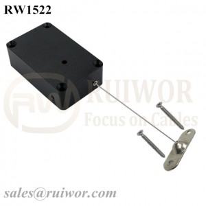 RW1522 Cuboid Multifunctional Retractable Cable with 10x31MM Two Screw Perforated Oval Metal Plate Connector Installed by Screw