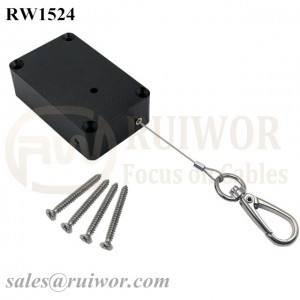 RW1524 Cuboid Multifunctional Retractable Cable with Key Hook Cable End