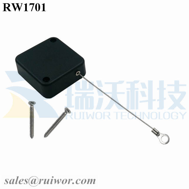 RW1701 Square Security Tether with Ring Terminal Inner Hole 3mm 4mm 5mm for Option