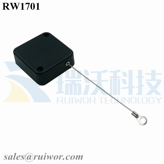 Reliable Supplier Retractable Name Tag Holders -
 RW1701 Square Security Tether with Ring Terminal Inner Hole 3mm 4mm 5mm for Option – Ruiwor