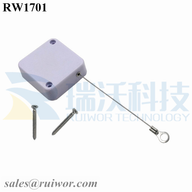 RW1701 Square Security Tether with Ring Terminal Inner Hole 3mm 4mm 5mm for Option