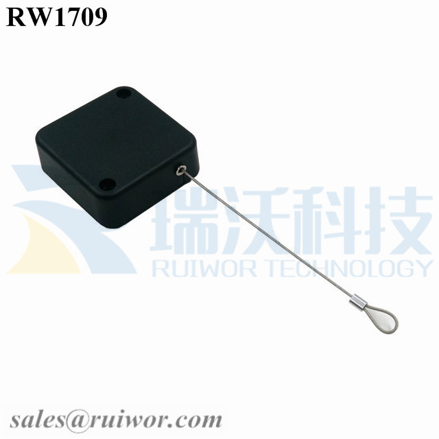Cheapest Price Retractable Badge - RW1709 Square Security Tether Plus Size Customizable Fixed Loop End – Ruiwor